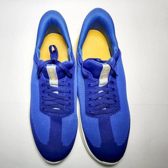 Kizik Shoes - Kizik Athens Mens Hands Free Athletic Running Shoes Blue Yellow Size 7.5 M 9 W